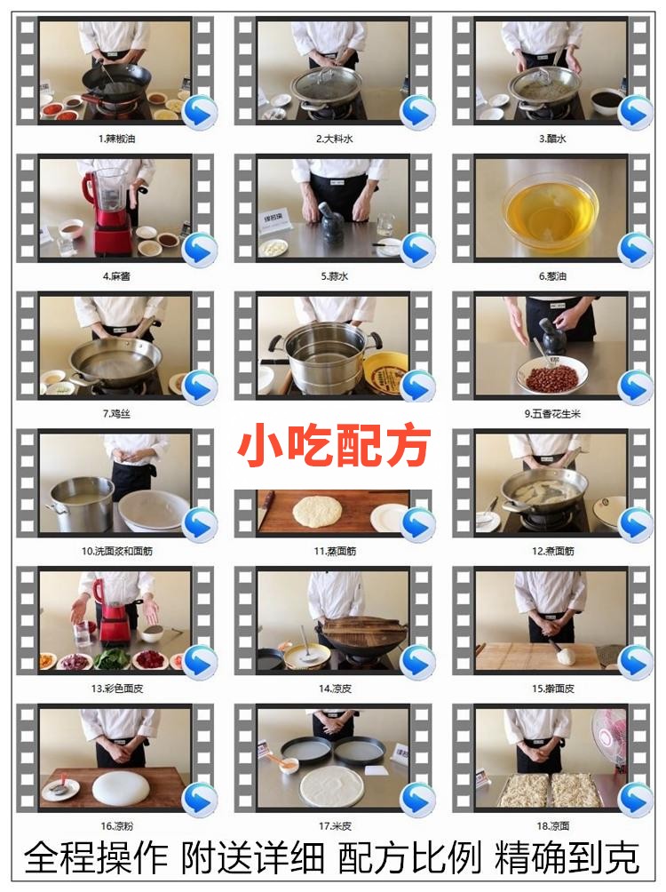 正宗凉皮米皮擀面皮凉粉凉面彩色凉皮技术配方制作视频教程 小吃技术联盟配方资料 第5张 正宗凉皮米皮擀面皮凉粉凉面彩色凉皮技术配方制作视频教程 小吃技术联盟配方资料 第5张